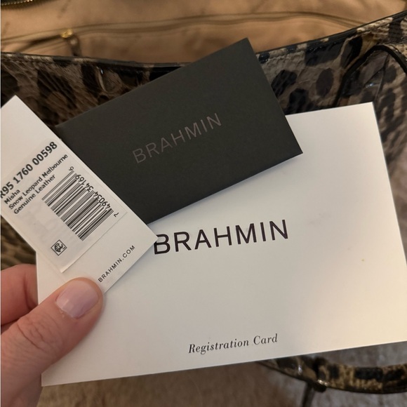 NWT Brahmin Snow Leopard Melbourne Misha - Picture 11 of 12